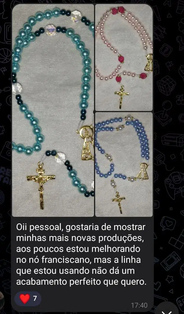 Depoimento de aluna do curso de terços
