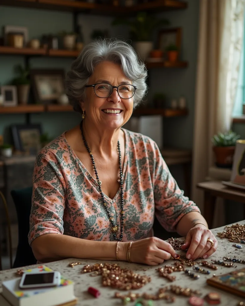 Cristiane Hoffmann, especialista em terços artesanais