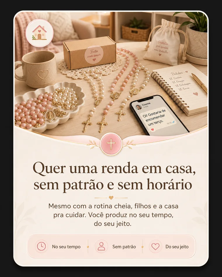 Quer uma renda em casa, sem patrão e sem horário